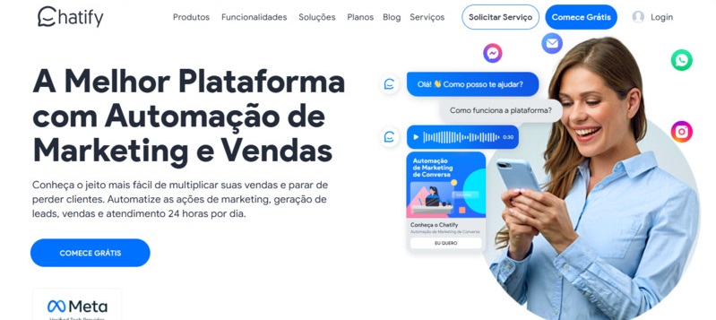 Chatify ferramenta de automação de marketing